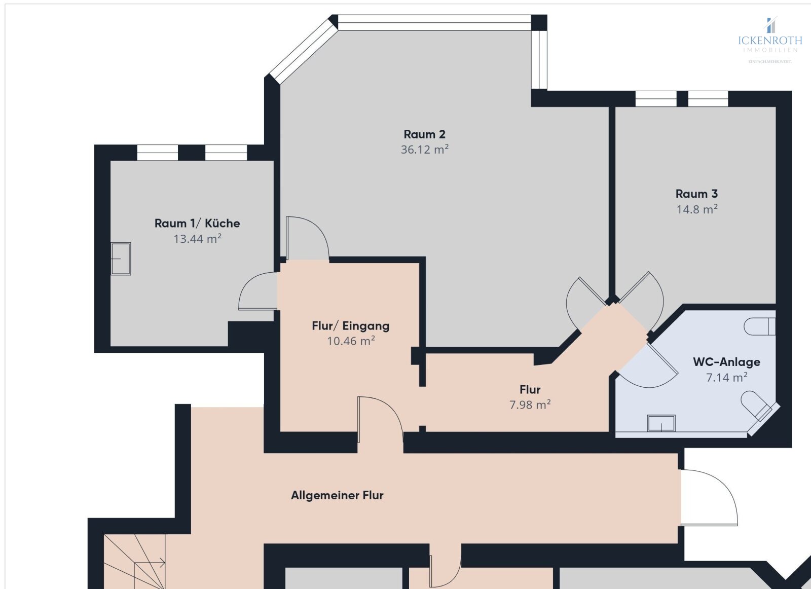 **Schöne Büro/Praxisräume (ca.103m²) mit Aufzug, KFZ-Stellplatz - zentrale Lage!!!**