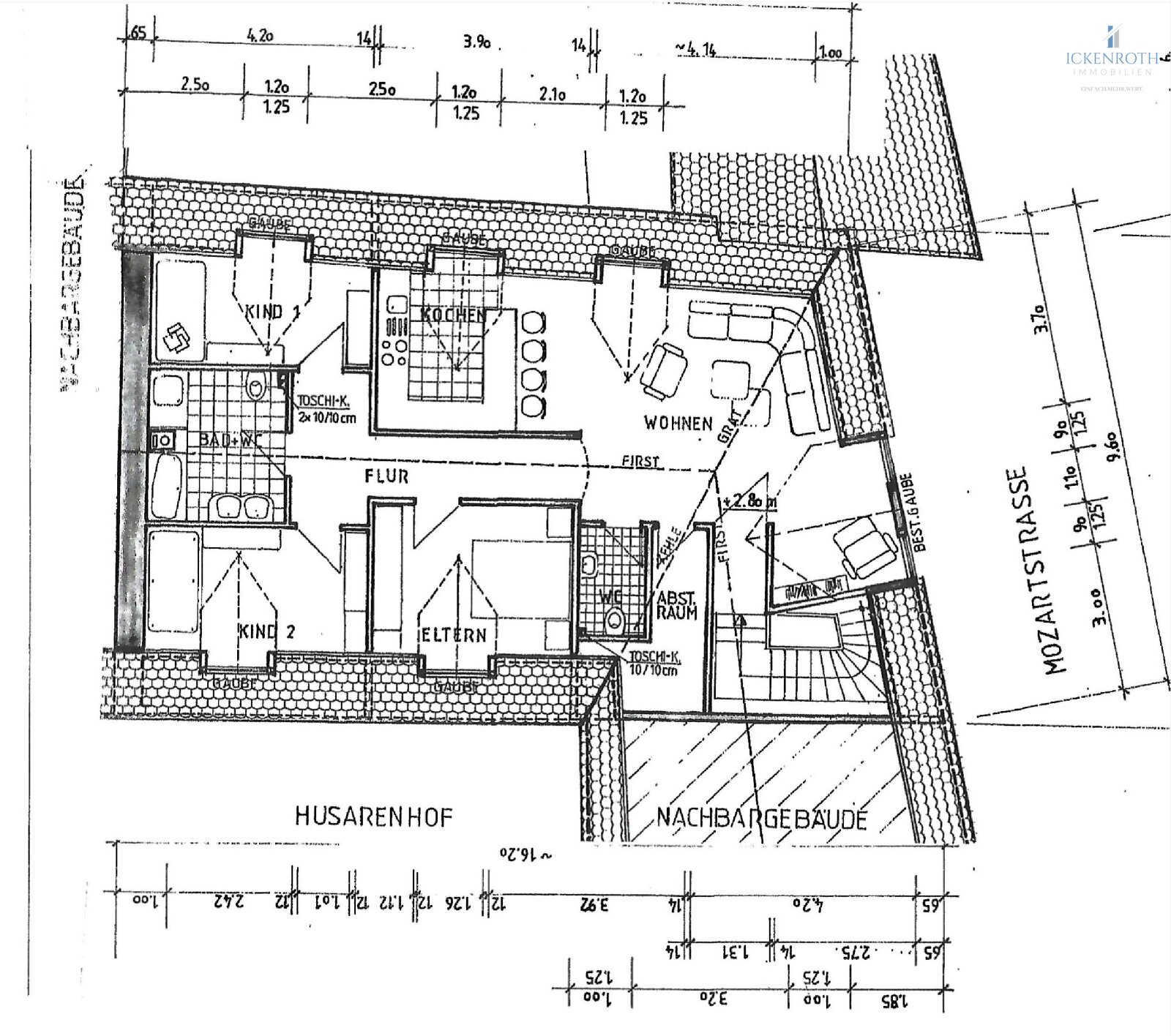 **Wohnen im historischen Gebäude!!! Individuelle 3,5-Zi.-Wohnung (ca. 98m², 2.OG) in zentraler Lage von Kirchheimbolanden**